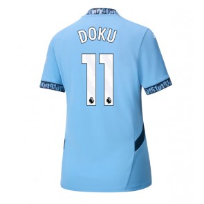 Manchester City Jeremy Doku #11 Hjemmebanetrøje Dame 2024-25 Kort ærmer